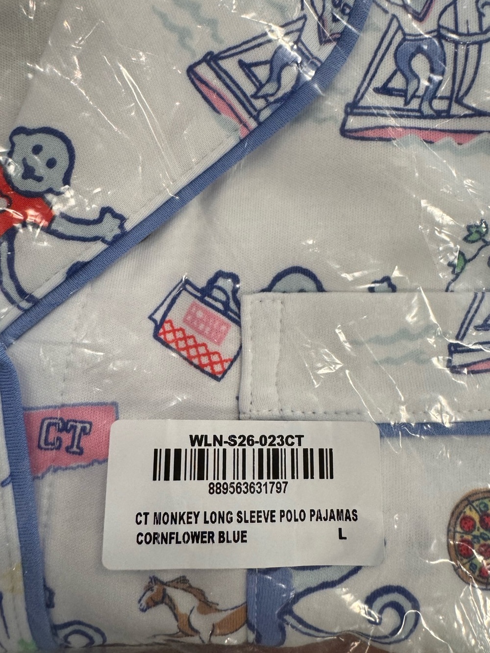 Roller Rabbit Connecticut Print PJs size Large - Picture 5 of 6